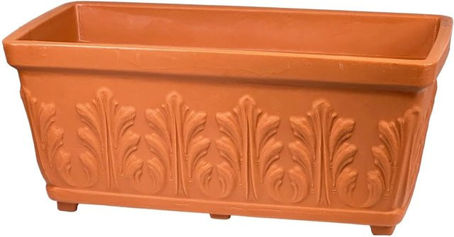 Mein-Pflanztopf Blumentopf Mailand Blumenkasten aus Kunststoff in Terrakotta-Optik, Farbe: Braun, Höhe: 60 cm - Bild 1