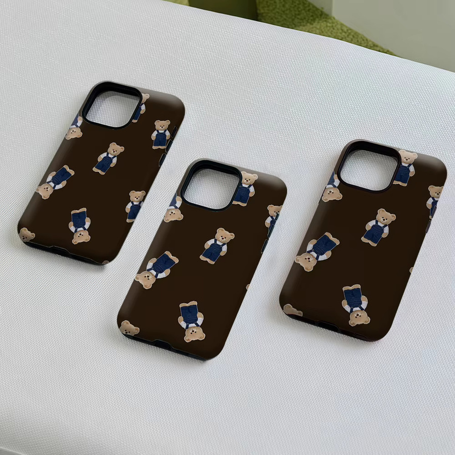 Denim Bear robuste doppelschichtige Handyhülle mit Magnetfunktion für iPhone 17 16 15 14 13 Pro Max Plus - Bild 5