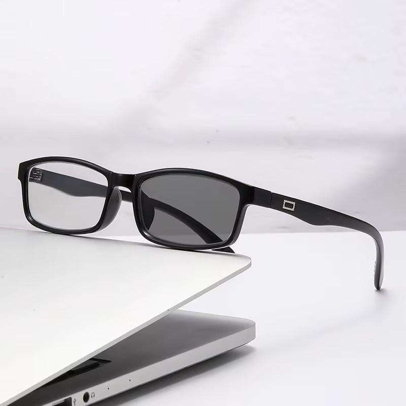 TR90 Lesebrille Quadratisch, Vollrand, Schwarz, Unisex, Blaulichtfilter - Bild 2