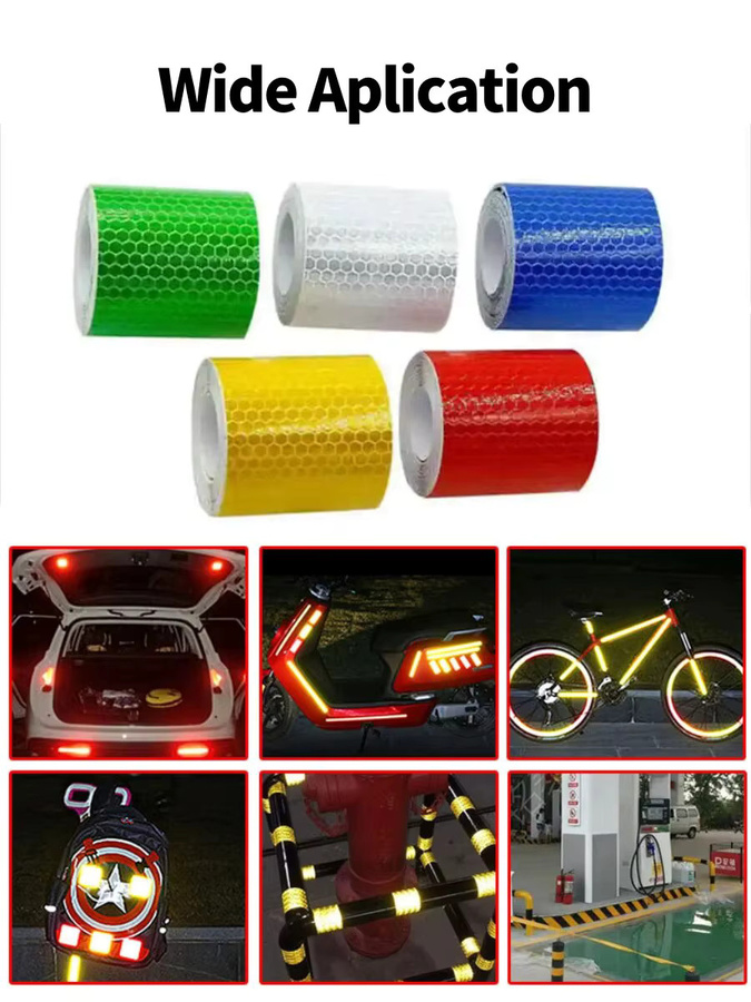 Reflektierendes Auto-Klebeband in Gelb als Sicherheitswarnaufkleber und Reflektor-Schutzband für LKW, Auto und Motorrad, Breite: 5 cm, Länge: 3 m - Bild 7