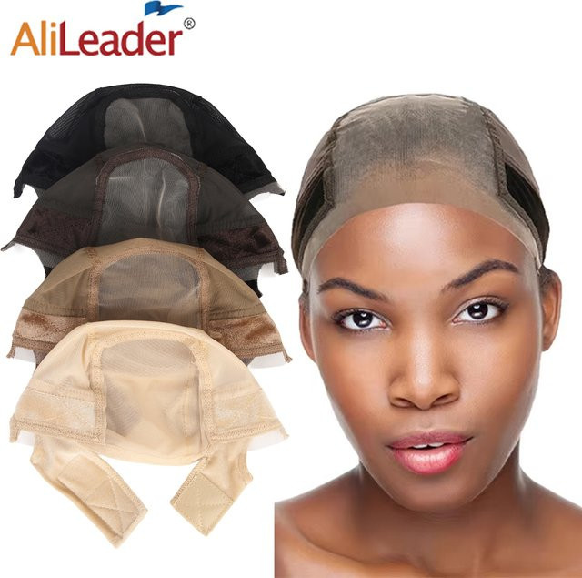 Perücken-Grip-Cap mit Spitze und Klettverschluss, transparent, Unisex - Bild 1
