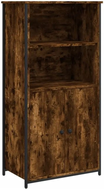 vidaXL Highboard Räuchereiche modern mit Schranktüren und Regalfächern, Farbe Braun, B/T/H: 62 x 36 x 121,5 cm - Bild 1