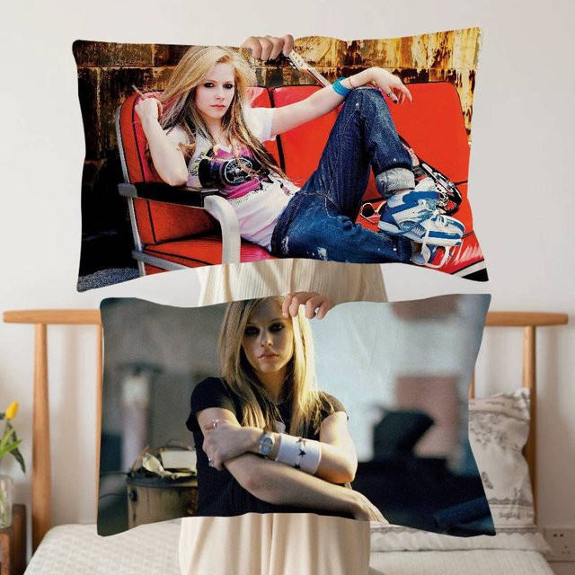 Singer A-Avril L-Lavigne Kissenhandtuch aus Polyester, mehrfarbig, B/T: 50 x 50 cm - Bild 1