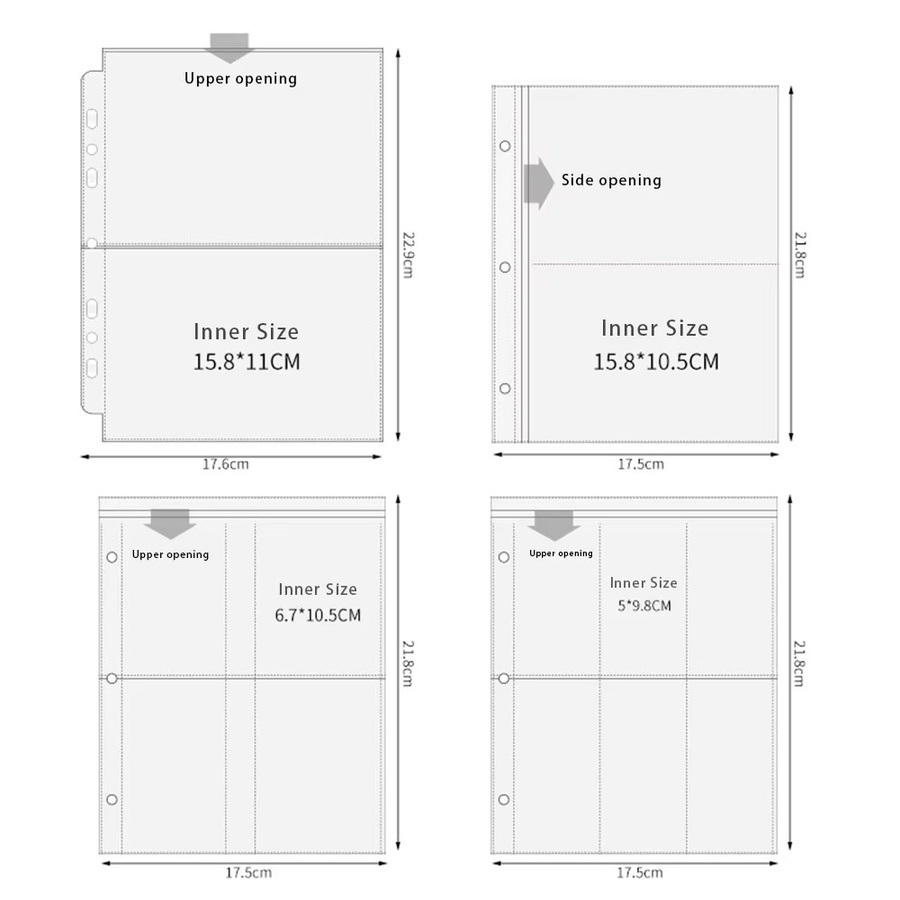 Transparentes A5 Ringbuch Fotoalbum mit PP-Innenseitenhüllen für DIY-Fotokarten und Sammelkarten - Bild 2