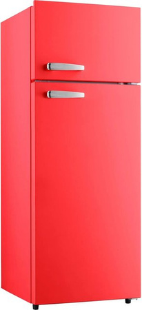 PKM Kühl-Gefrierkombination GK210-2 FR, Rot, H x B x T: 143,0 x 54,0 x 54,5 cm