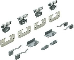 Hettich TopLine 110 Schiebetürbeschläge Set 45317 in Silber für einliegende Türen bis 20 kg - Bild 1