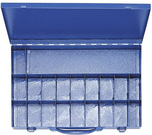 Klauke Sortimentskasten Blau mit 20 Fächern, B: 23,0 cm, T: 36,6 cm, H: 5,1 cm - Bild 1
