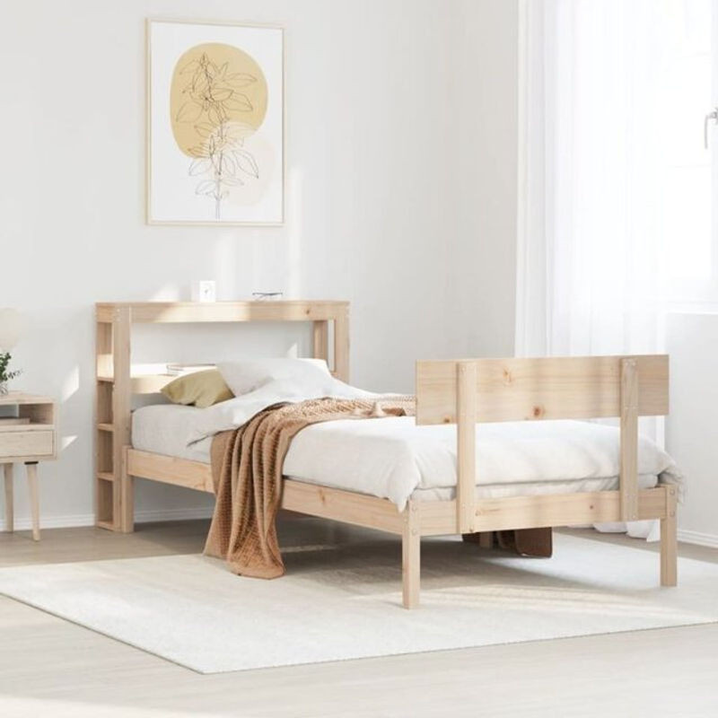 Massivholzbett vidaxl aus Kiefer in Braun, B/T/H: 90 x 200 cm - Bild 1