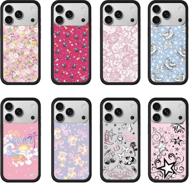 Potdemiel Handyhülle mit Wildblumen und Cartoon Bär Design für iPhone 12 bis iPhone 17 Pro Max Plus - Bild 1