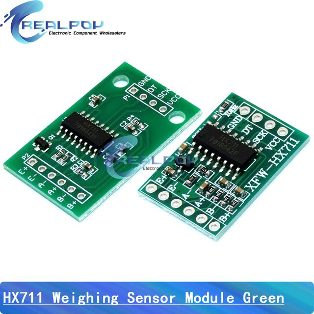 REALPOY Hx711 Serielles Schnittstellenmodul für elektronische Waagen, 24-Bit Präzisionsdrucksensor, Grün - Bild 1