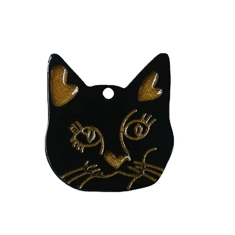 UHBINYCA Charms Katze Acryl, Gold, Vintage - Bild 2