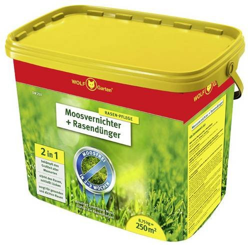 WOLF-Garten Moosvernichter und Rasendünger SW 250 Set mit 250 g Granulat - Bild 1