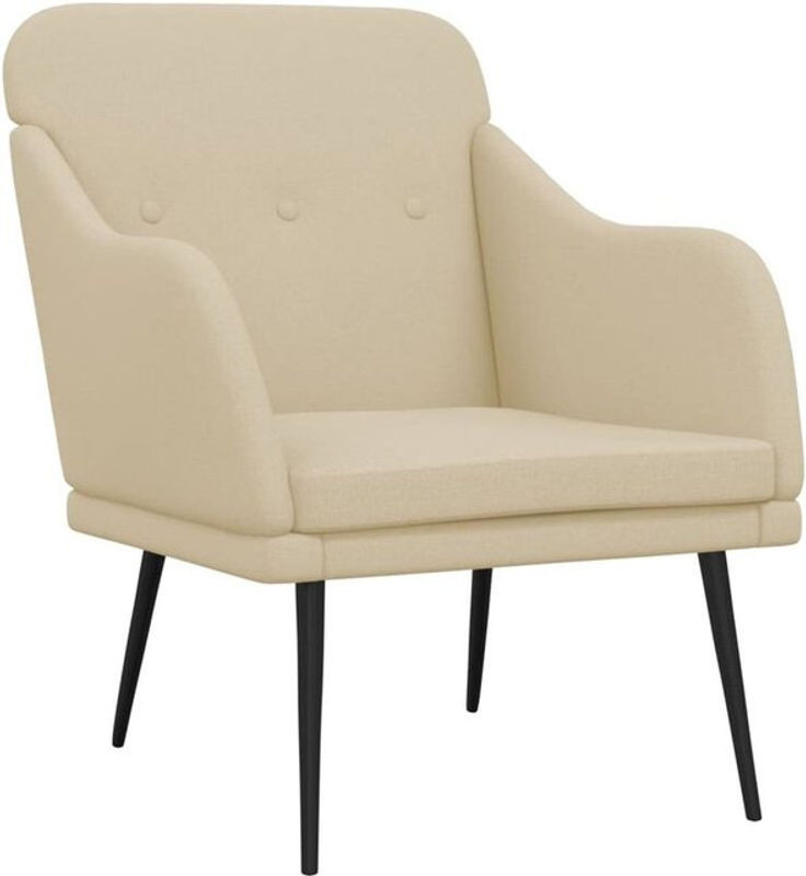vidaxl Relaxsessel Modern aus Stoff und Metall in Beige, B/T/H: 63 x 76 x 80 cm - Bild 1
