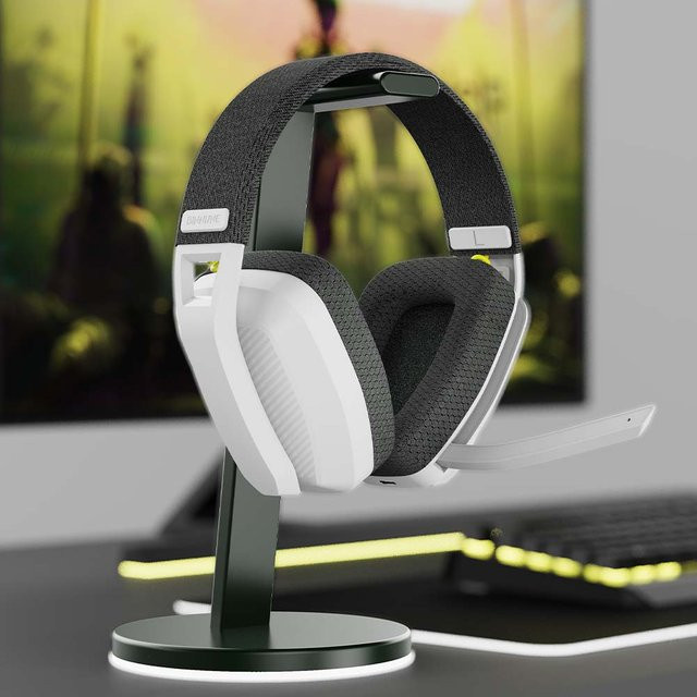 BINNUNE BW06 Kabelloses Gaming-Headset mit Mikrofon, 2,4 GHz und Bluetooth, für PS5, PS4, PC und Mac, Schwarz oder Weiß - Bild 1