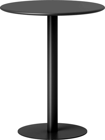 HOMCOM Esstisch modern aus Metall in Schwarz, rund, B: 60 cm, T: 60 cm, H: 72 cm