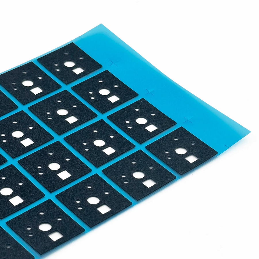 Keebox Poron IXPE EVA 5-polige Schalterpads für mechanische Tastaturen zur Geräuschreduzierung, 120 Stück, Schwarz, Dicke: 0,5 mm - Bild 3