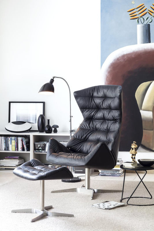 Thonet 808 Sessel in Schwarz mit Lederbezug - Bild 3