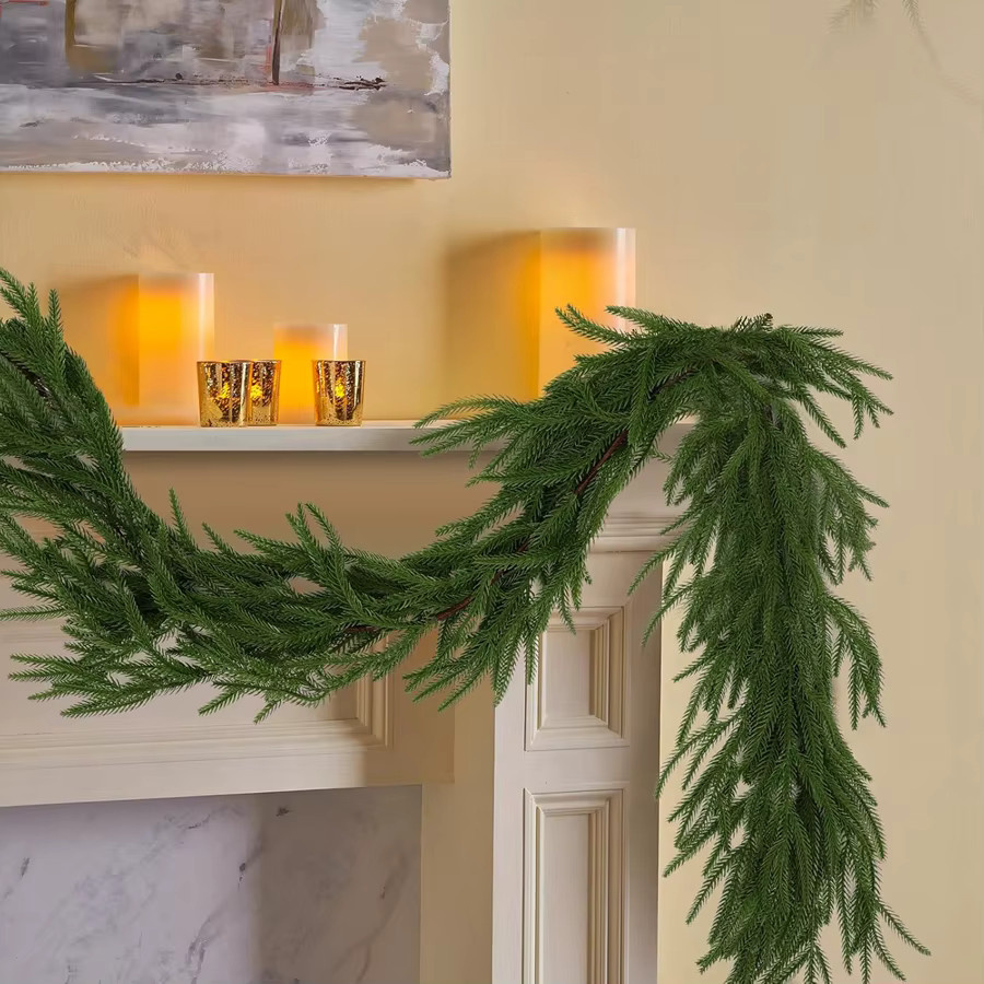 ZQCY Künstliche Rattan-Ranken in Grün für Weihnachtsbaum, Kranz und Garten-Dekoration - Bild 4