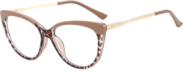 Techsuit F5018-C42 Korrektionsbrille, Cat-Eye, Metall, Braun, Damen - Bild 1