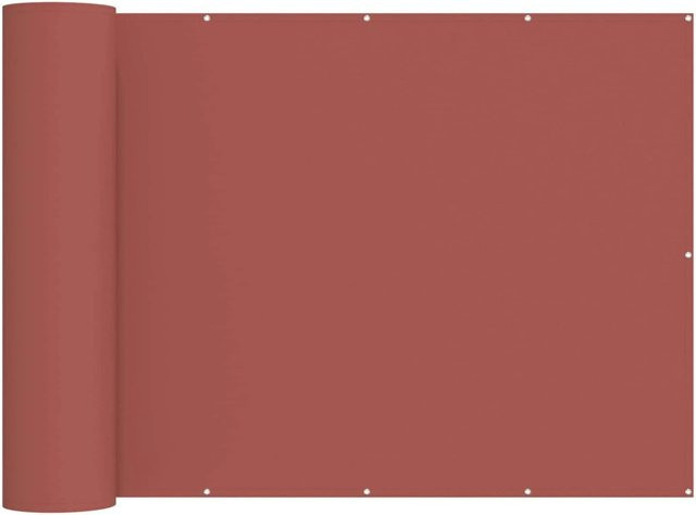 vidaXL Balkon Sichtschutz aus Polyester mit PU-Beschichtung in Orange und Rot, B: 500 cm, H: 150 cm - Bild 1