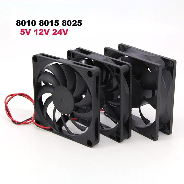 Gakaki Bürstenloser Lüfter W28 für PC-Gehäuse und GPU, Schwarz, B/T/H: 8,0 x 8,0 x 1,5 cm - Bild 1
