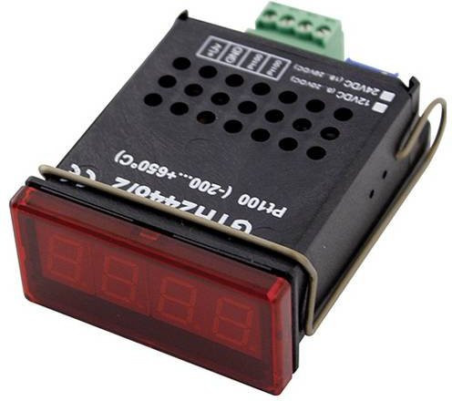 Greisinger GTH2448/3 Schalttafel-Einbauthermometer Schwarz, Messbereich -60 bis +199.9°C, Einbaumaße 45 x 22 mm, Anzeigeformat 24 x 48 mm - Bild 1