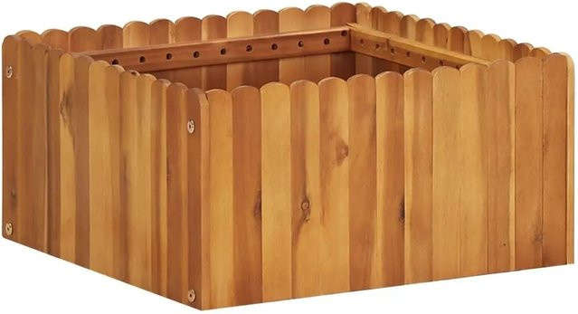 DELUKE Hochbeet JONA aus Akazienholz in Braun-antik, B/T/H: 50 x 50 x 25 cm - Bild 1