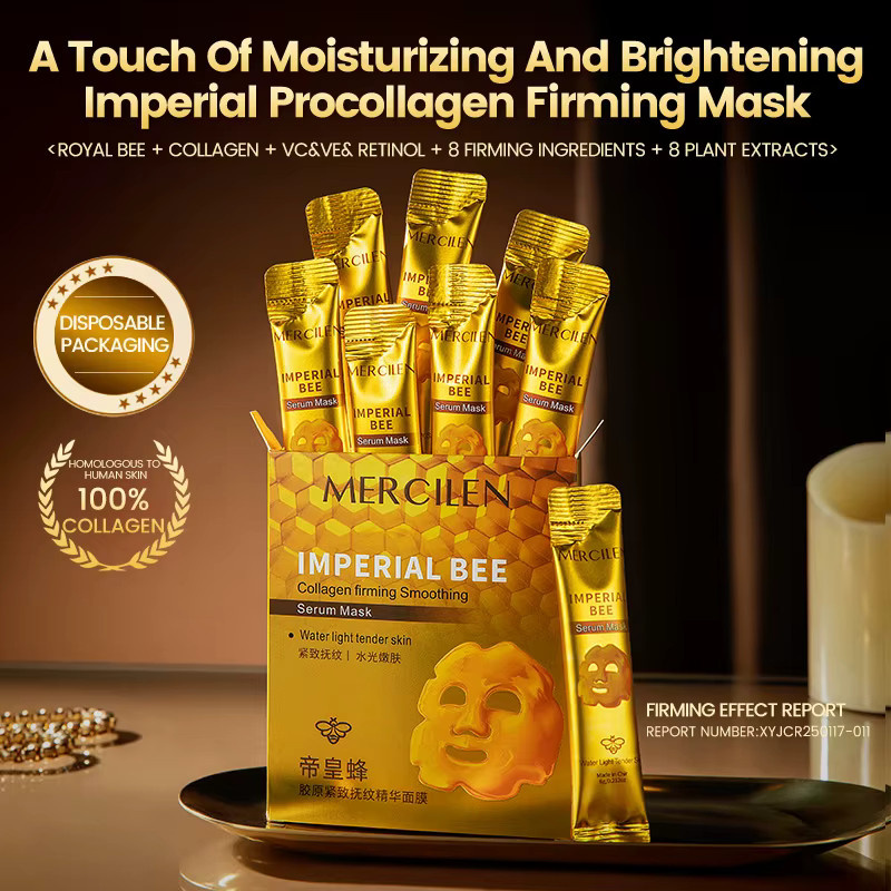 Mercilen Imperial Propolis Straffende Essenz-Maske, Retinol, Kollagen, Niacinamid, Hyaluronsäure - Bild 3