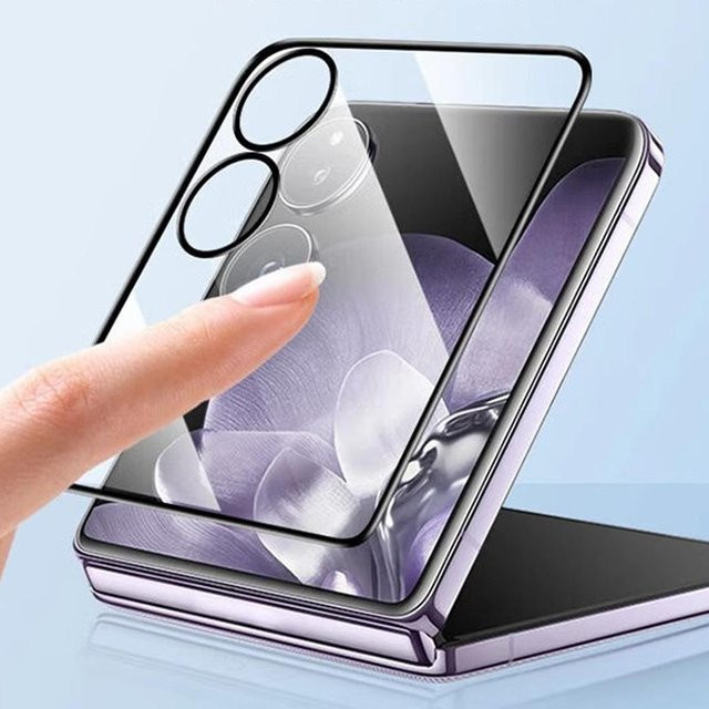 Xiaomi Mix Flip 3D Gebogener Sichtschutz Panzerglas Display Schutzfolie Transparent - Bild 1