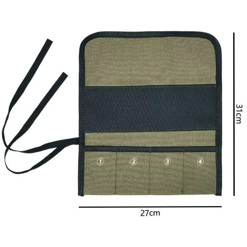 Heavy Duty Roll Up Werkzeugtasche aus Oxford-Gewebe in Grün B/T/H: 31,0 x 27,0 cm - Bild 5