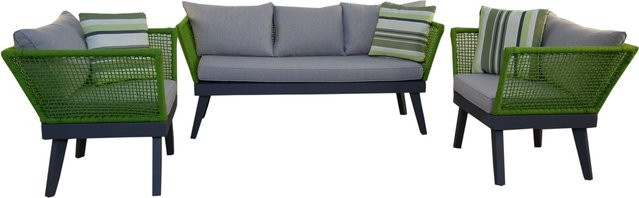 Jet-Line Gartenset Loungemöbel Cuba in Grün mit skandinavischem Design - Bild 1