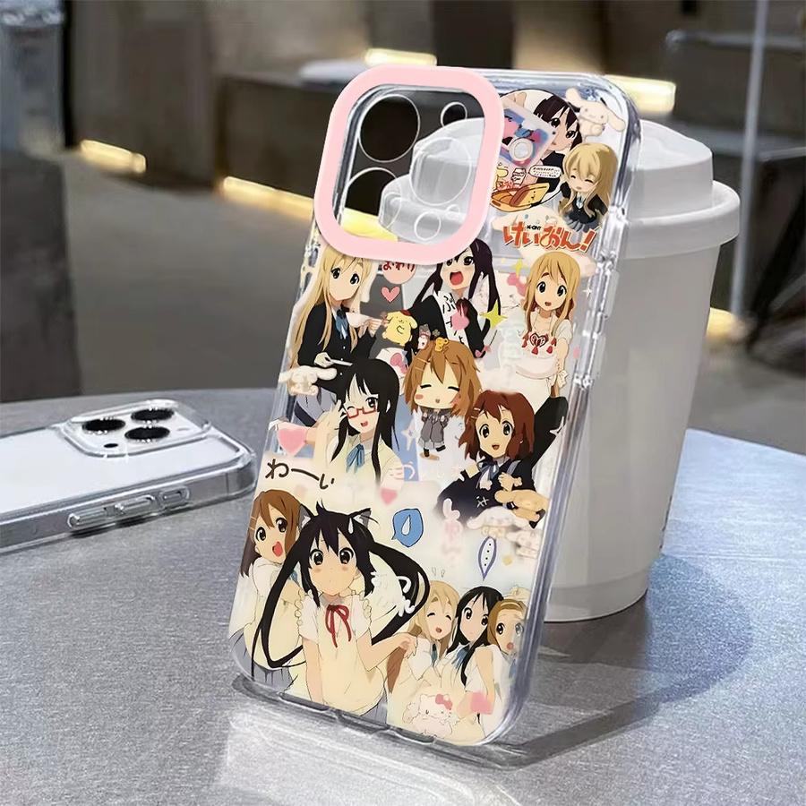 Transparentes Anime K-ON Girls Handycase aus Soft TPU für iPhone 11 bis iPhone 16 Pro Max - Bild 4