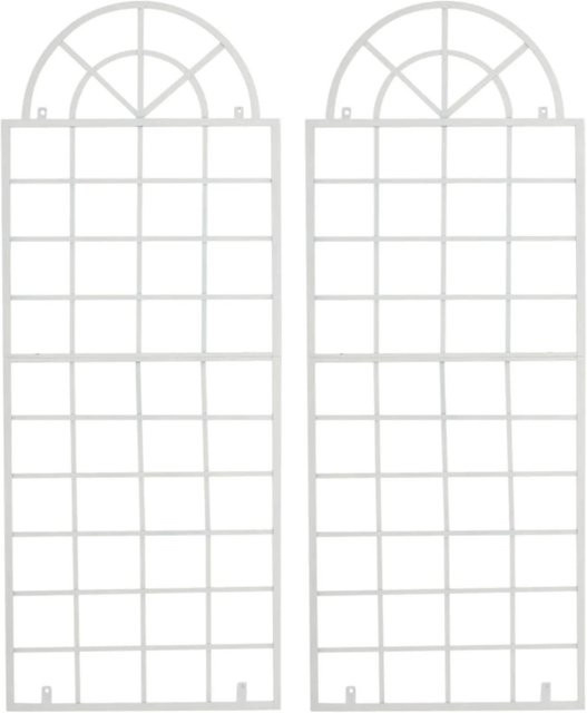 DELUKE Rankgitter GUNNAR 2er Set Metall Weiß Rankhilfe für Kletterpflanzen B: 70 cm, H: 180 cm - Bild 1