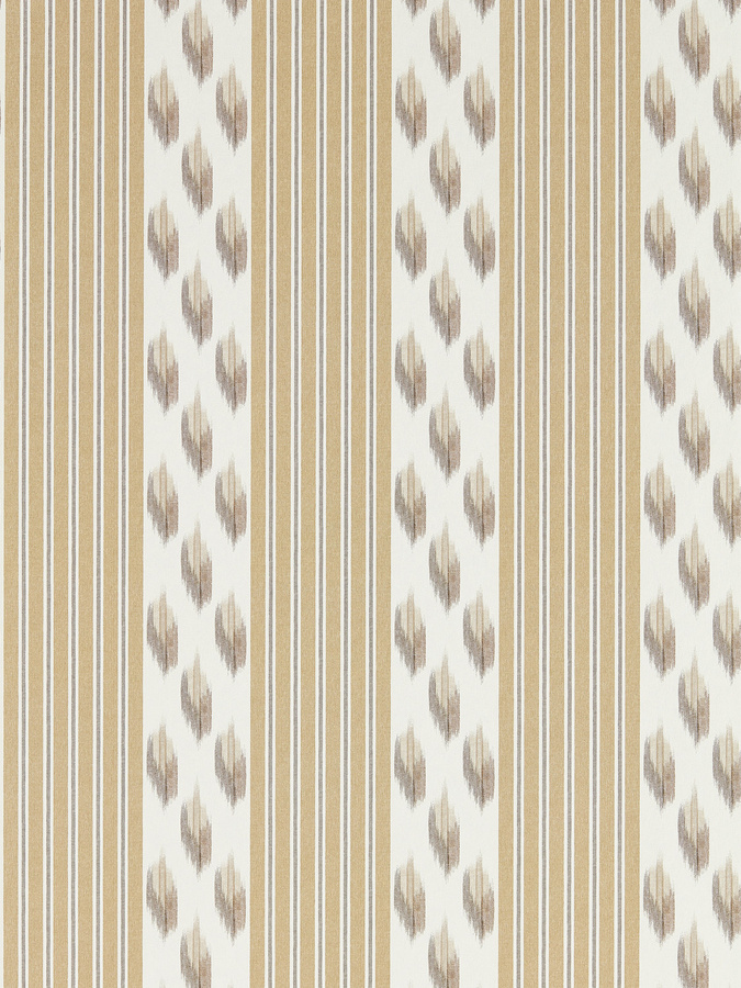 Sanderson Wallpaper Musafir Lionsmane Tapete in Beige und Gold mit abstraktem Ethnic-Streifenmuster aus Vlies - Bild 1