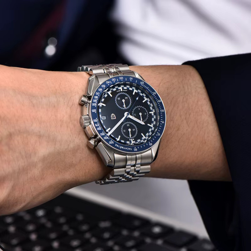 PAGANI DESIGN Chronograph, Edelstahl, Quarz, Grün, Herren - Bild 5