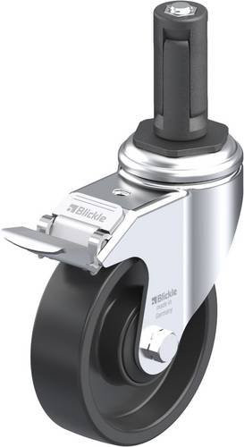 Blickle Lenkrolle LKRA-POA 100K-11-FI-ER13 mit Feststeller, Rad-Durchmesser: 100 mm, Tragfähigkeit: 120 kg, Schwarz-Grau - Bild 1