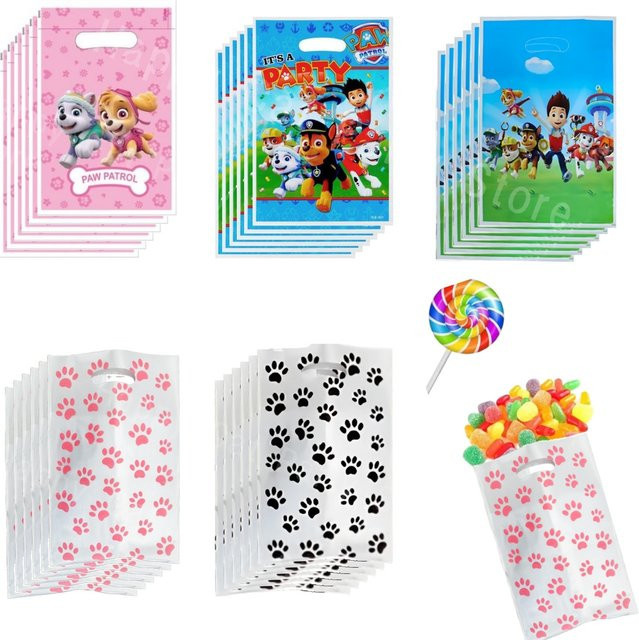 PAW Patrol Geschenktüten für deine Geburtstagsparty in Rosa zur Dekoration und für Süßigkeiten - Bild 1