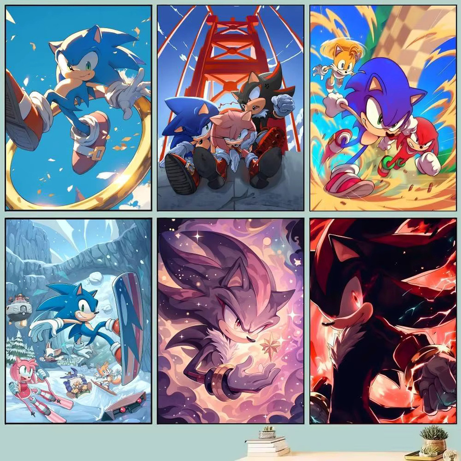 Sonic S Poster von Game Characters, selbstklebend und wasserfest, mehrfarbig, rechteckig - Bild 2