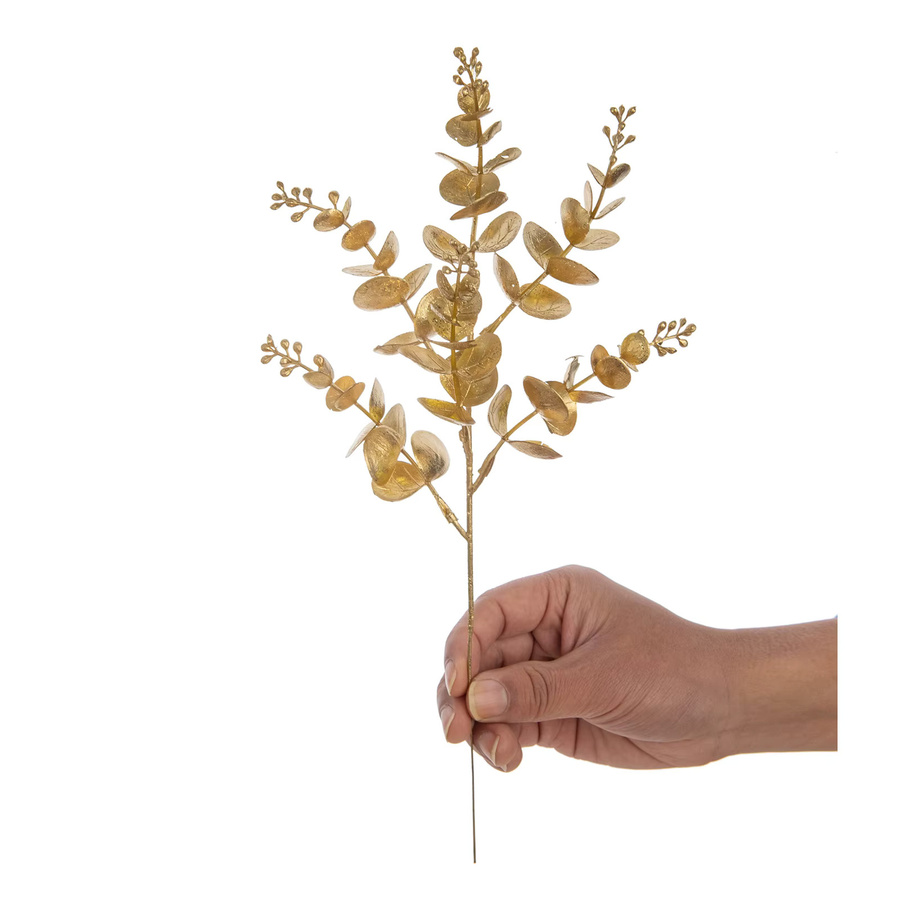 Künstliche Eukalyptusblätter in Gold für deine Tischdekoration bei Hochzeiten oder Partys - Bild 2