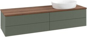 V&B Waschtischunterschrank Antao mit Frontstruktur und Beleuchtung in Grau, B/T: 160 x 50 cm - Bild 1