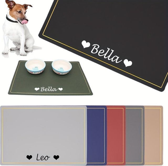 VIKAMA Pet Supplies Hundenapfmatte aus Kieselgur, wasserdicht und schmutzabweisend, Breite: 30,0 cm, Tiefe: 30,0 cm - Bild 1