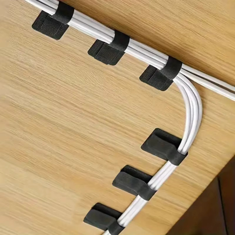 Wiederverwendbare Kabel-Organizer aus Kunststoff mit Selbstkleber, Schwarz, 15 Stück - Bild 5