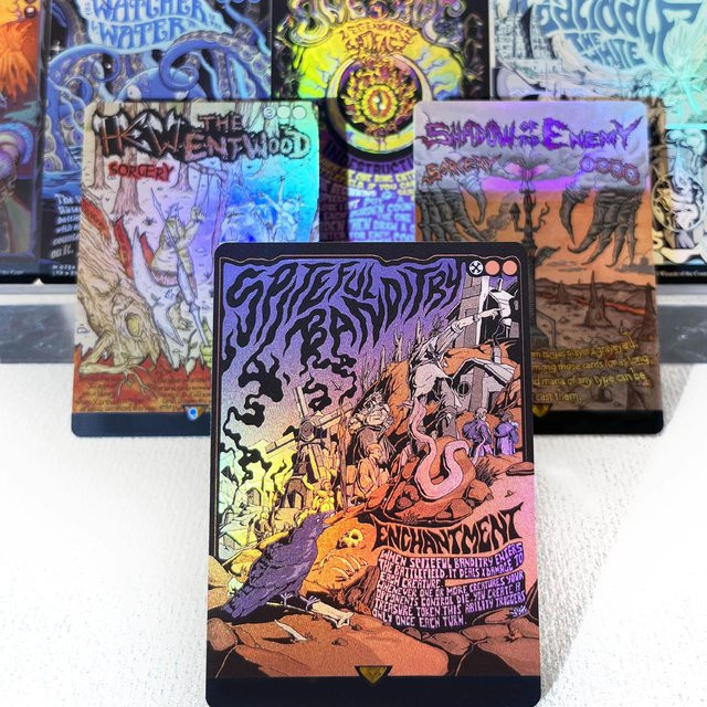 Hasbro Magic Cards Gandalf the White The Watcher in the Water Spiteful Banditry Sauron, the Dark Lord, Zubehör - Bild 1