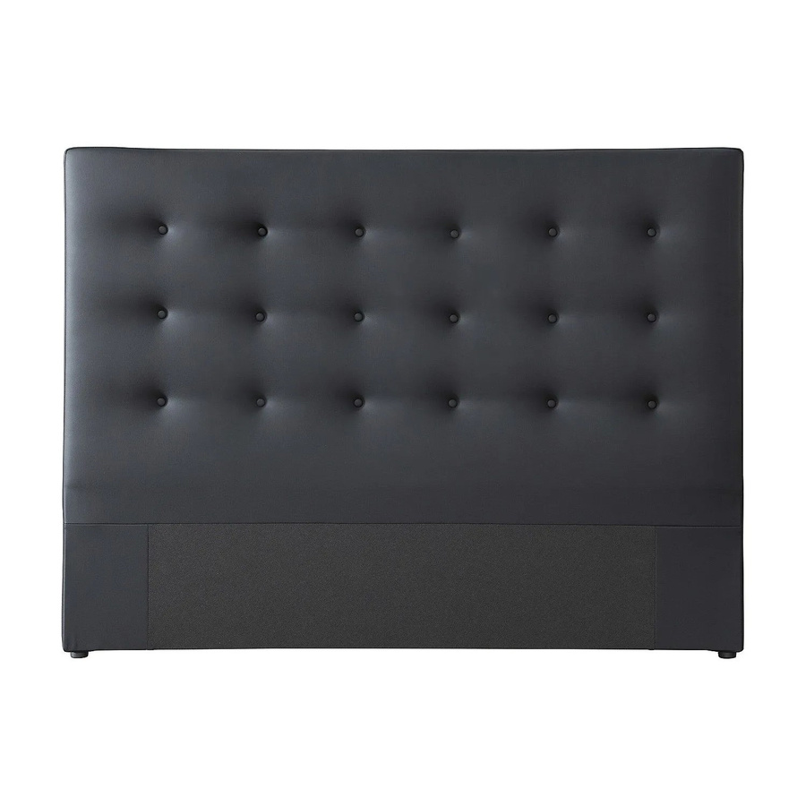 Vente-unique Bettkopfteil Francesco Modern, gepolstertes Paneel aus Kunstleder und MDF, Schwarz, Breite: 144 cm - Bild 2