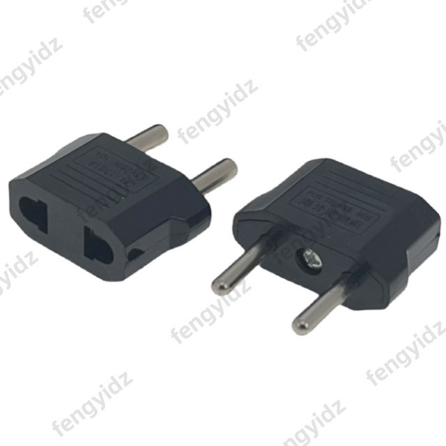 Fengyidz Reiseadapter EU auf KR Stecker in Schwarz - Bild 1