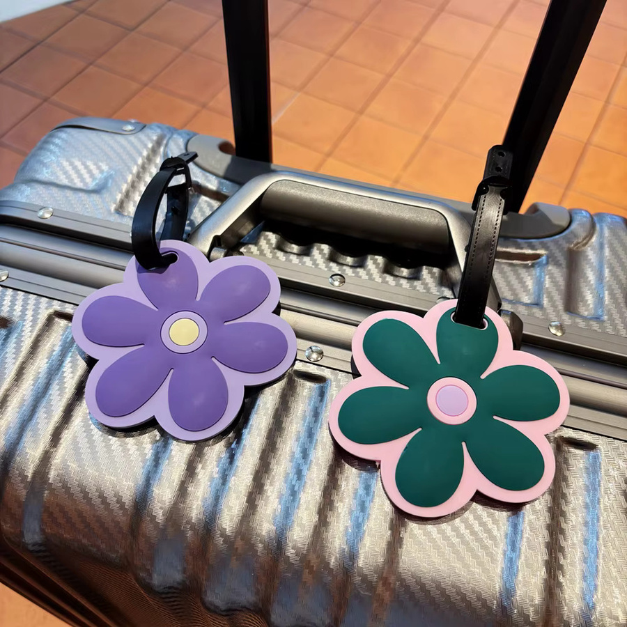 Blumen-Gepäckanhänger, pink, multicolour, Kunststoff, Unisex - Bild 5
