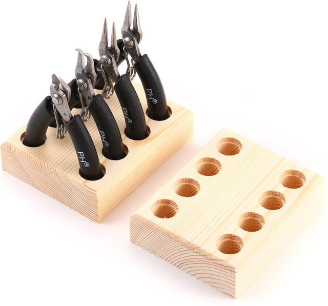 Holz Zangen Lagerung Halter Rack für Schmuckwerkzeuge und DIY Werkstatt Organizer in Beige - Bild 1