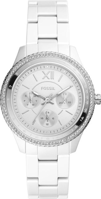 Fossil Armbanduhr, Quarz, Keramik, Weiß, Damen - Bild 1