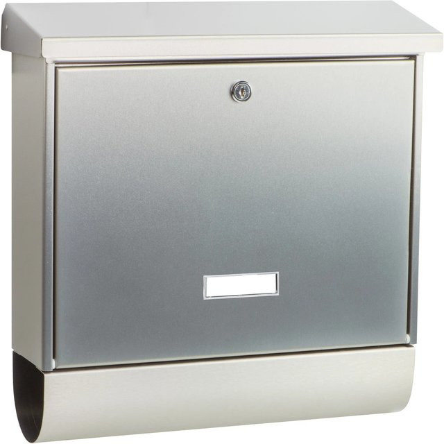 Burg Wächter Edelstahl-Briefkasten Inoxstar 4720 Ni mit Zeitungsbox in Silber - Bild 1