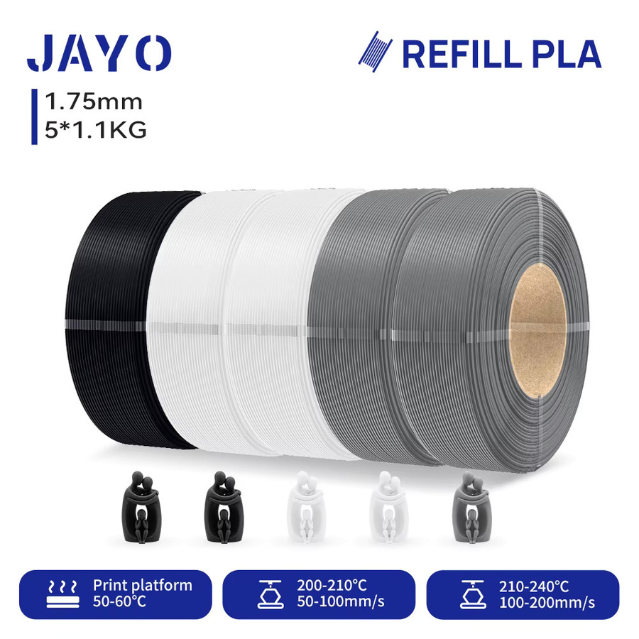 JAYO PLA Filament 1,75 mm für FDM 3D-Drucker, 5,5 kg Nachfüllpack - Bild 8